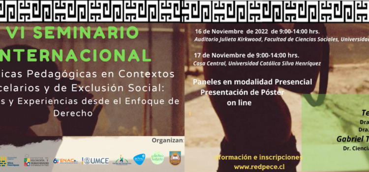 Acceso a poster virtuales del VI Seminario de Prácticas Pedagógicas en contextos carcelarios y exclusión social. 16 y 17 noviembre 2022